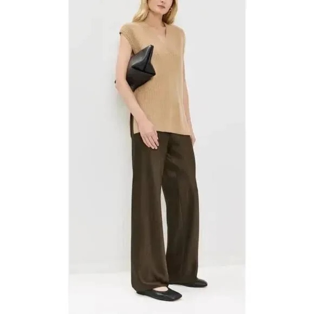 Vince Tan and Brown Wide Leg Pants